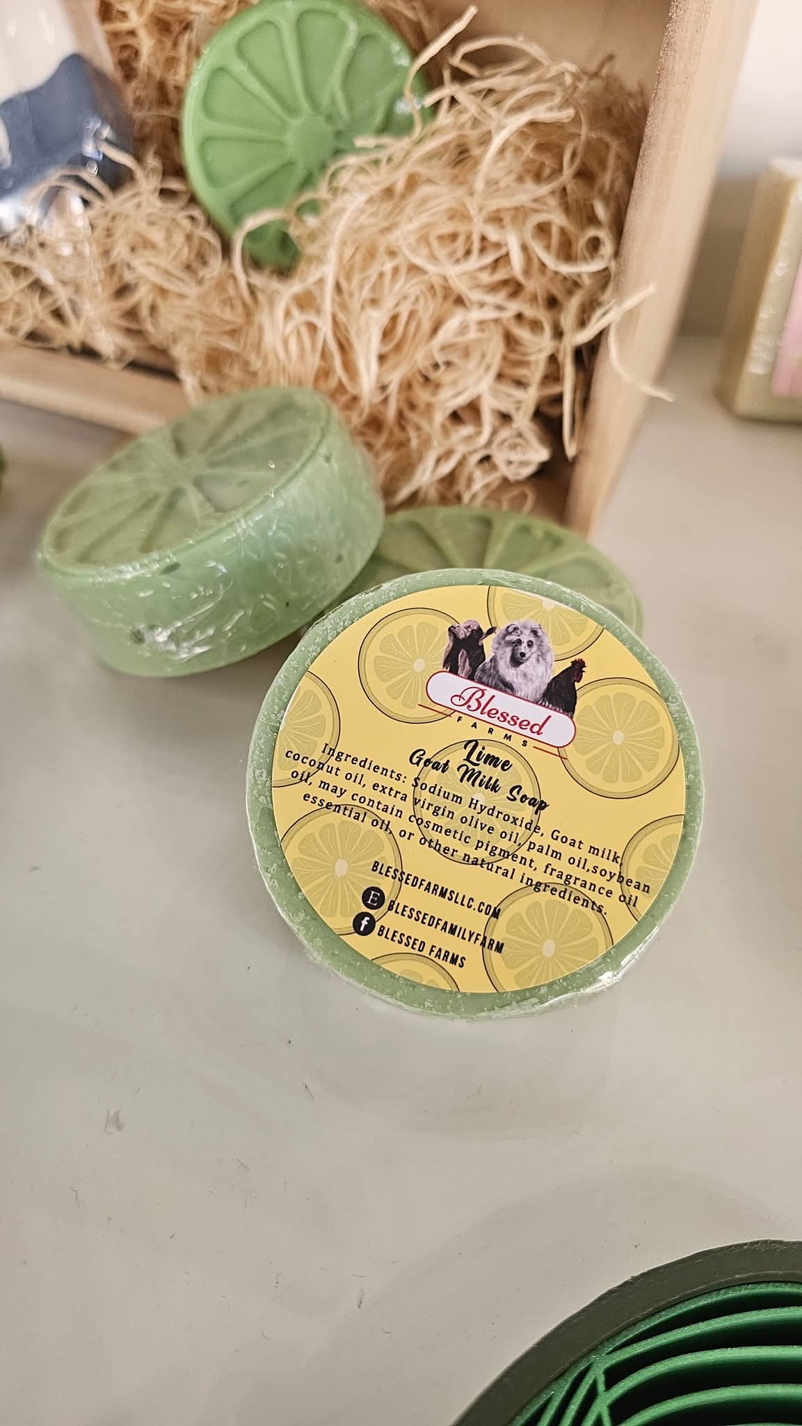 Lime goat milk soap